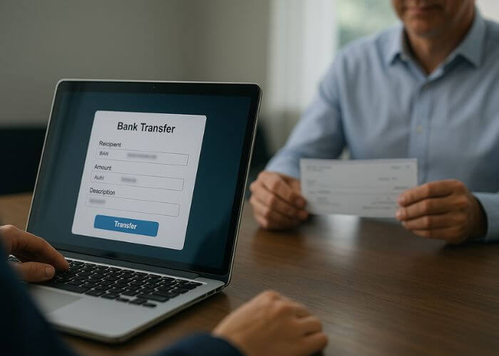 Da comproautobercia.com Pagamento immediato durante il servizio di acquisto auto usate a Vicenza, eseguito con bonifico tracciabile alla presenza del cliente